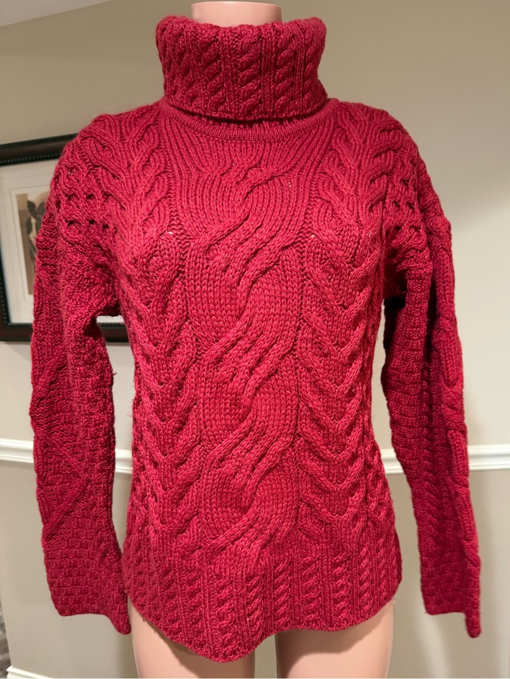 Carraig Donn Turtleneck Sweater in Cranberry